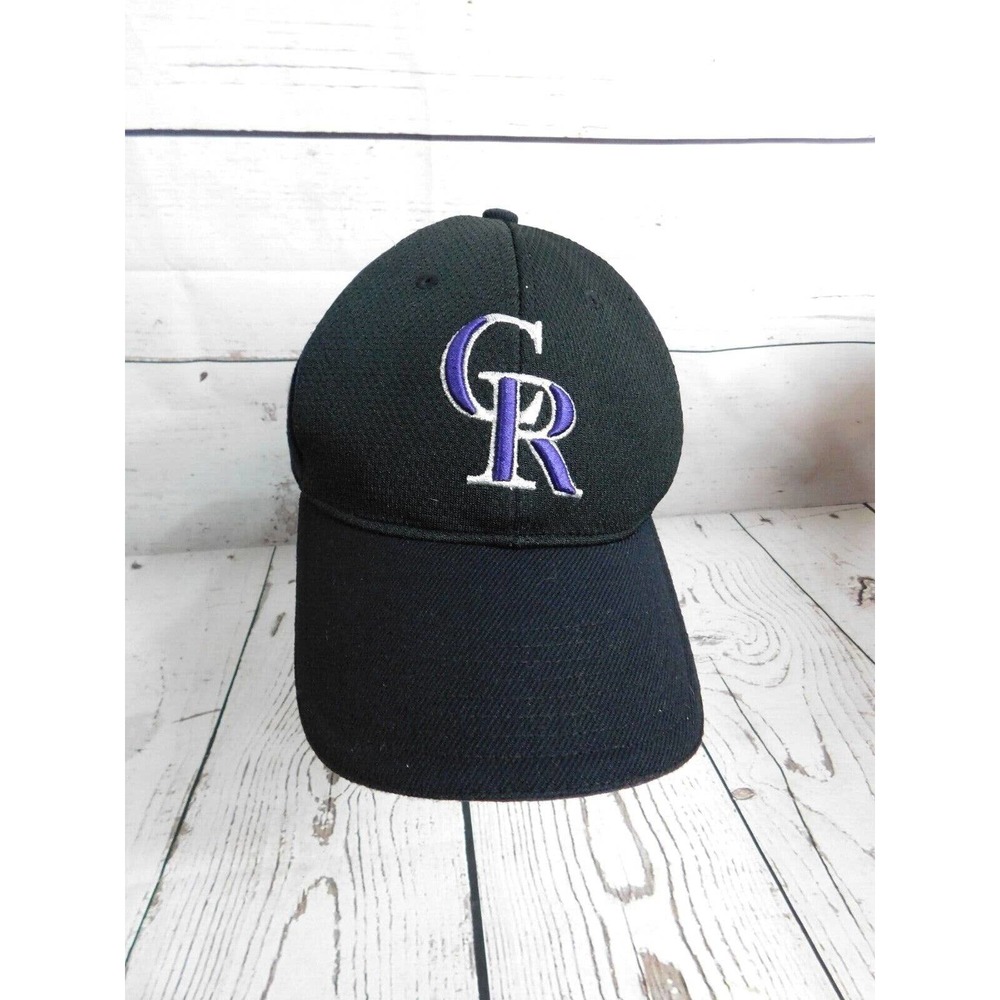 Colorado Rockies Hat Vintage MLB Genuine Black Purple